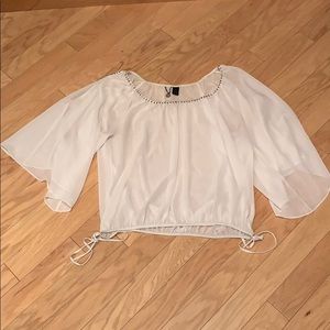BKE Boutique Cold Shoulder Blouse
